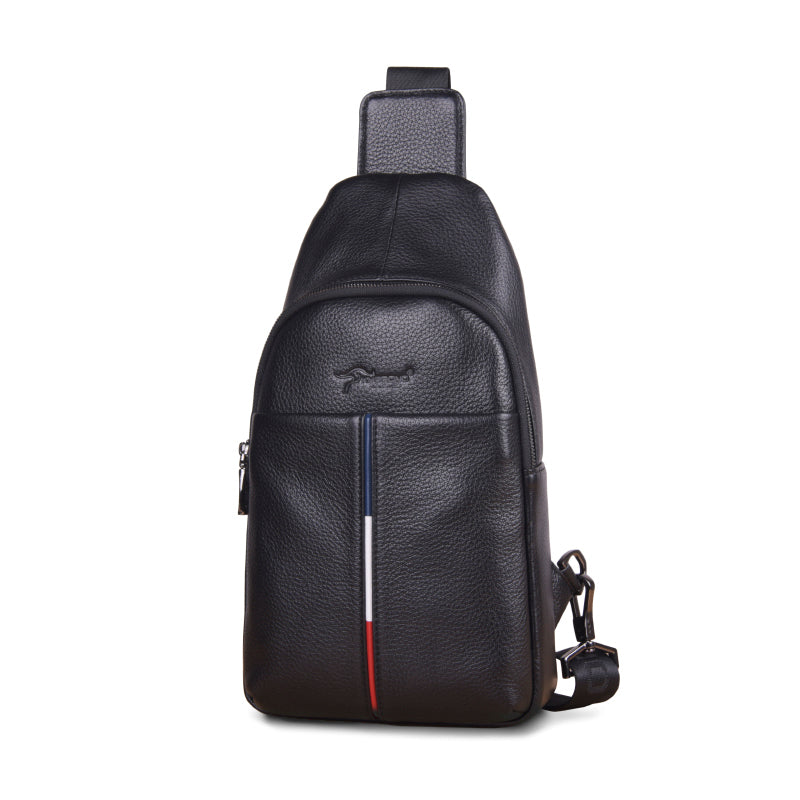 Kharono genuine leather men's chest bag